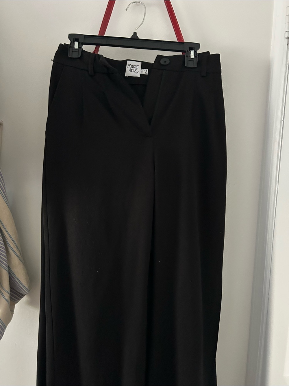 Princess Polly Black Tailored Wide-Leg Trousers